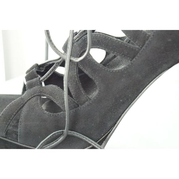 Saint Laurent Tribute Black Suede Platform Strappy Sandals Size 39.5 NIB $995 - Picture 11 of 11
